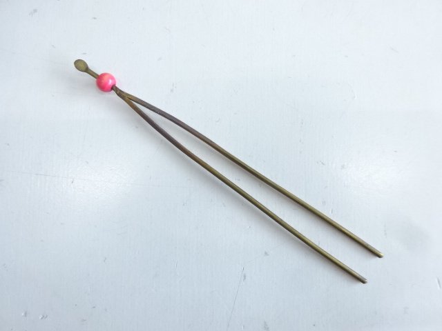 アンティーク　ガラス玉簪